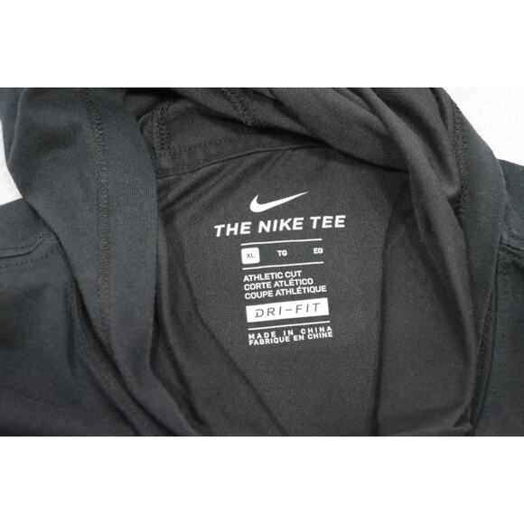 Nike Hoodie Dri Fit Thin Sweatshirt Athletic Cut Performance Black Mens Sz XL - Picture 9 of 10